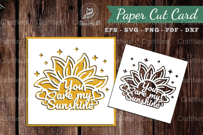 Sunshine Papercut Card SVG Bundle - CraftNest - Digital Crafting and Art