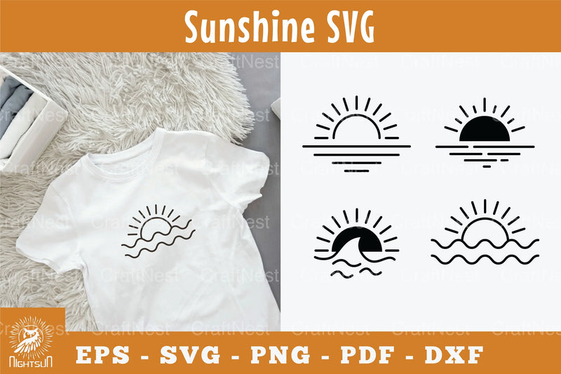 Sunshine Summer Silhouette Clipart Bundle - CraftNest - Digital Crafting and Art