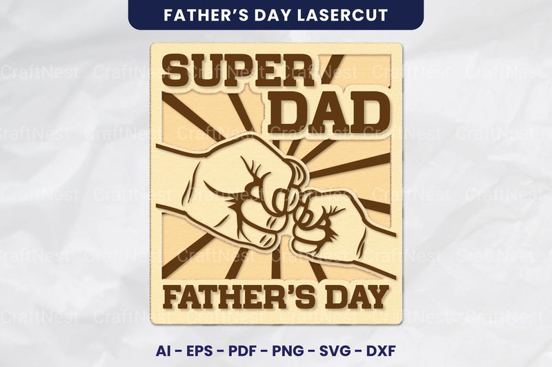 Super Dad Fist Bump Lasercut Clipart Bundle - CraftNest - Digital Crafting and Art