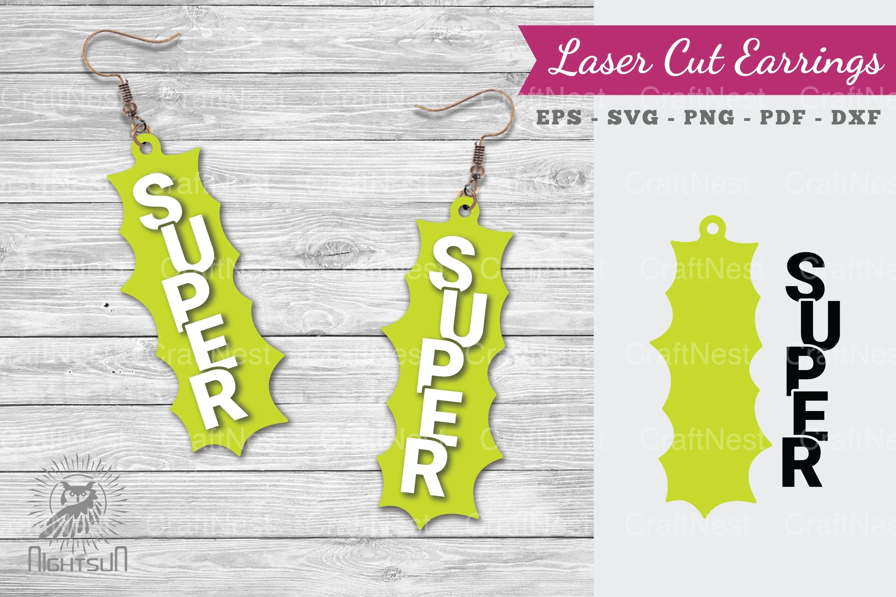 Super Laser Cut Earrings SVG Bundle - CraftNest - Digital Crafting and Art