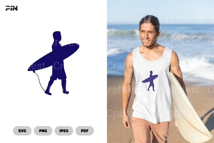 Surfing Icon Logo Clipart Bundle - CraftNest - Digital Crafting and Art