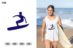 Surfing Icon Logo Clipart Bundle - CraftNest - Digital Crafting and Art