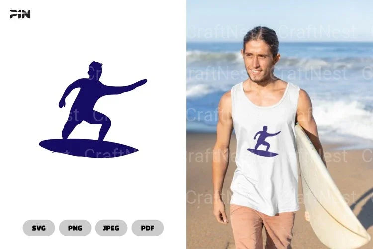 Surfing Icon Logo Clipart Bundle - CraftNest - Digital Crafting and Art