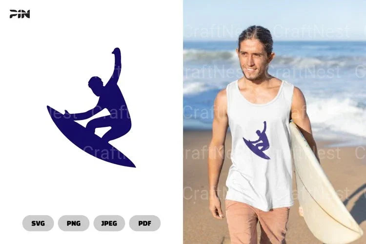 Surfing Icon Logo Clipart Bundle - CraftNest - Digital Crafting and Art