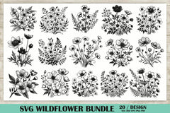 SVG Wildflower Clipart Bundle - CraftNest - Digital Crafting and Art