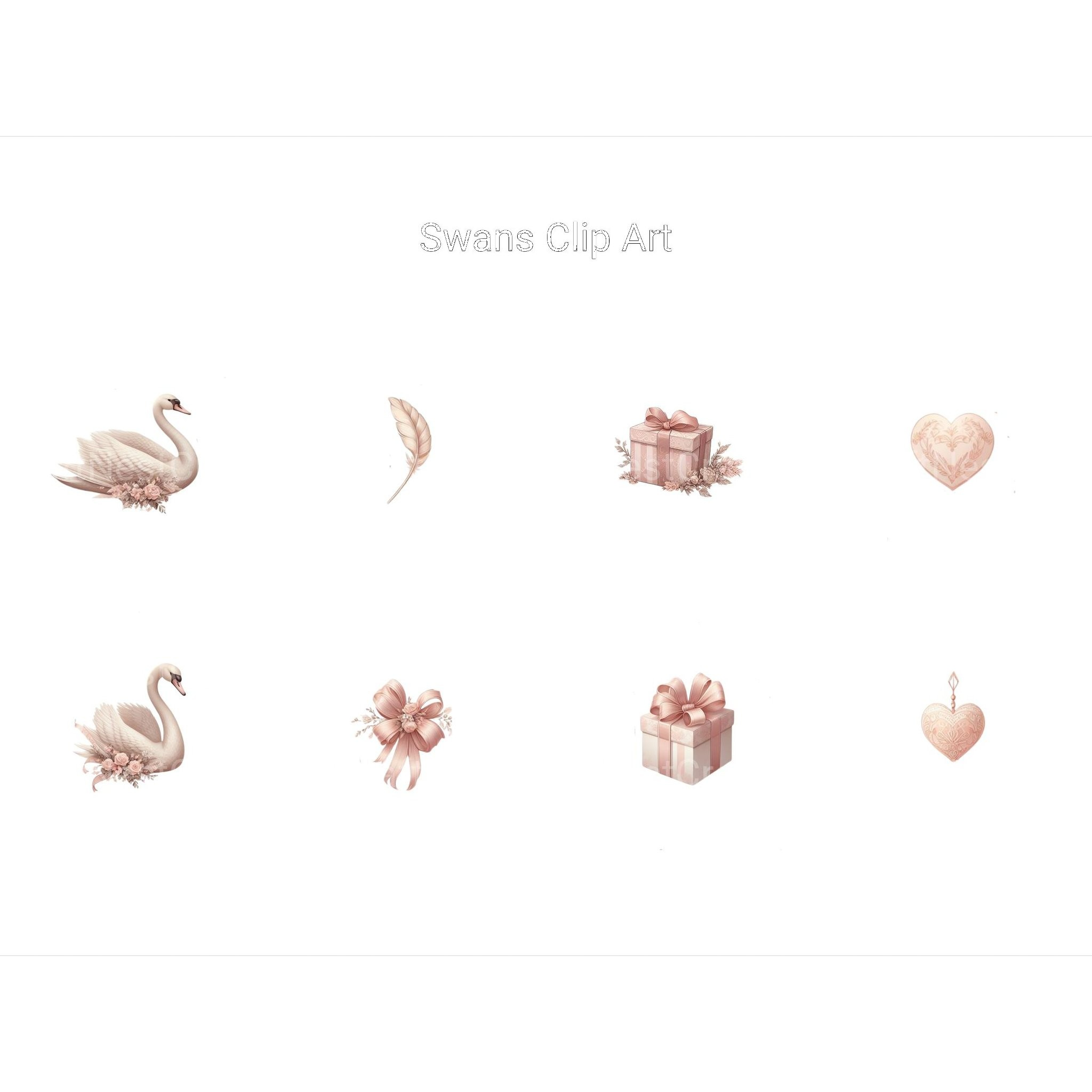 Swans Clipart - CraftNest - Digital Crafting and Art