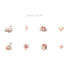 Swans Clipart - CraftNest - Digital Crafting and Art