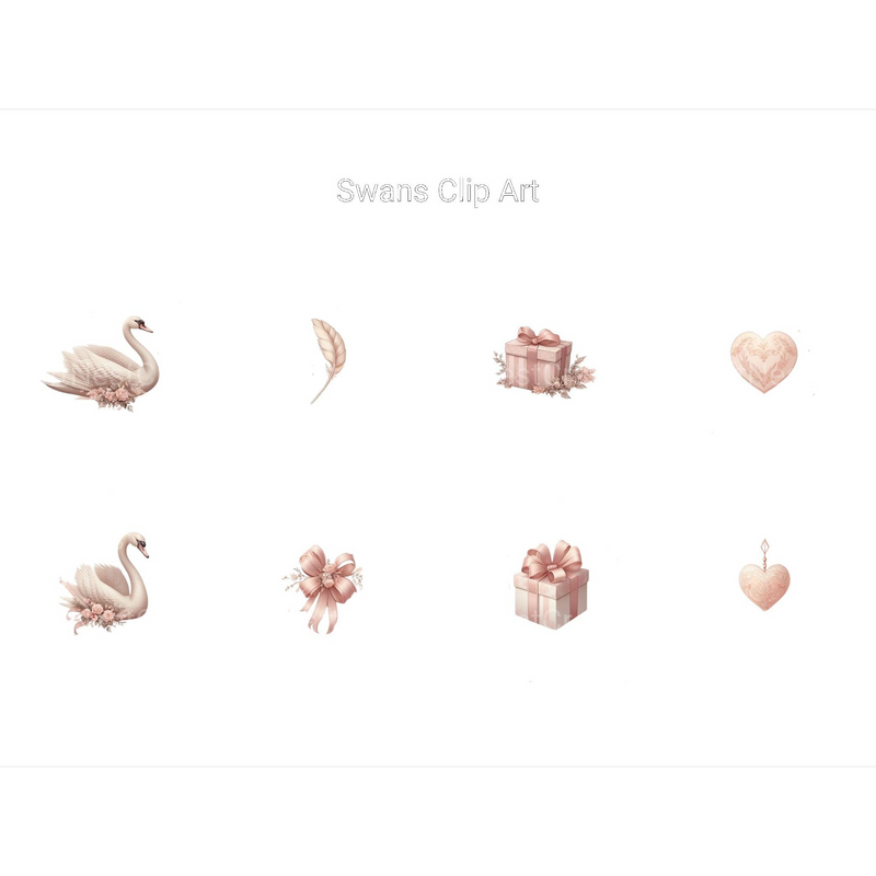 Swans Clipart - CraftNest - Digital Crafting and Art