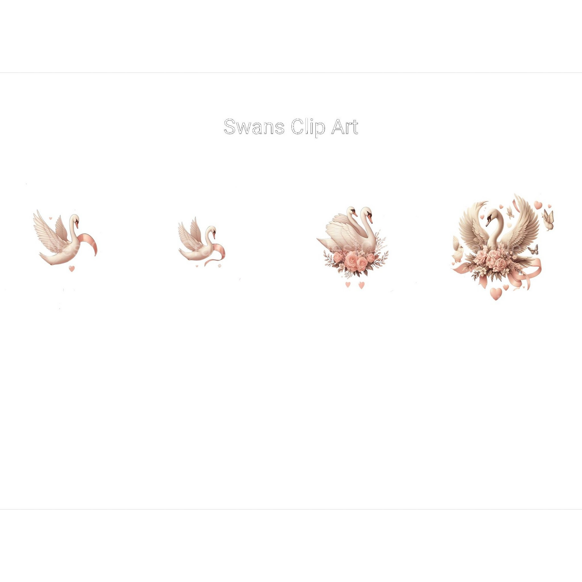 Swans Clipart - CraftNest - Digital Crafting and Art