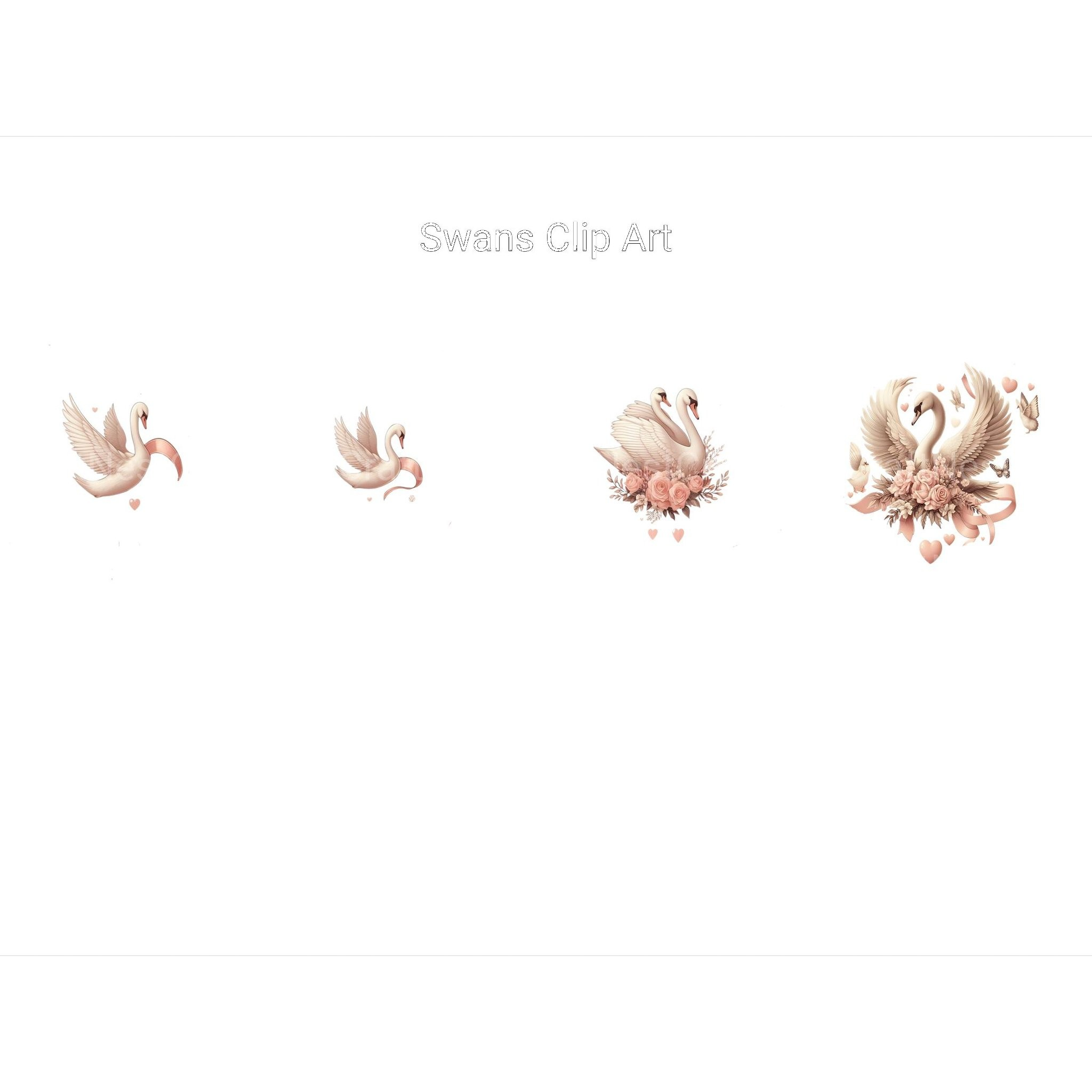 Swans Clipart - CraftNest - Digital Crafting and Art