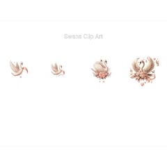 Swans Clipart - CraftNest - Digital Crafting and Art
