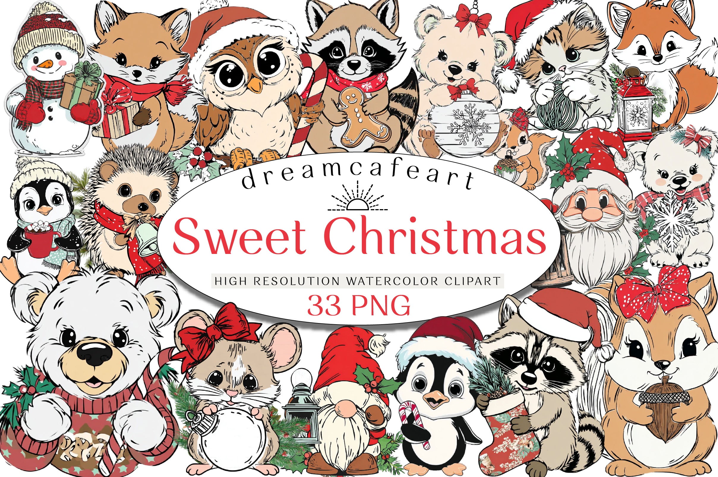 Sweet Christmas Clipart Bundle