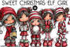 Sweet Christmas Elf Girl Clipart Bundle