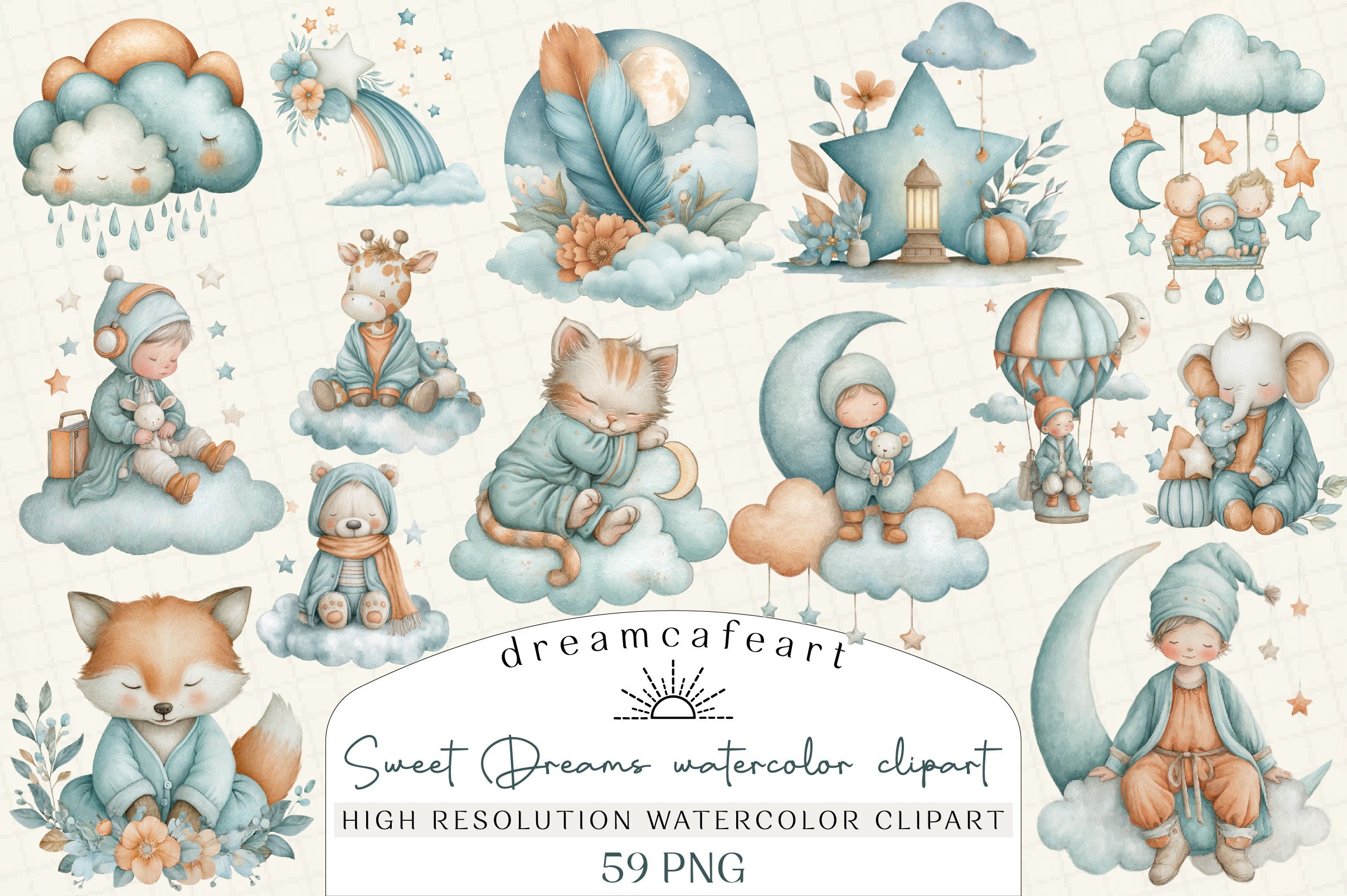 Sweet Dreams Clipart Bundle