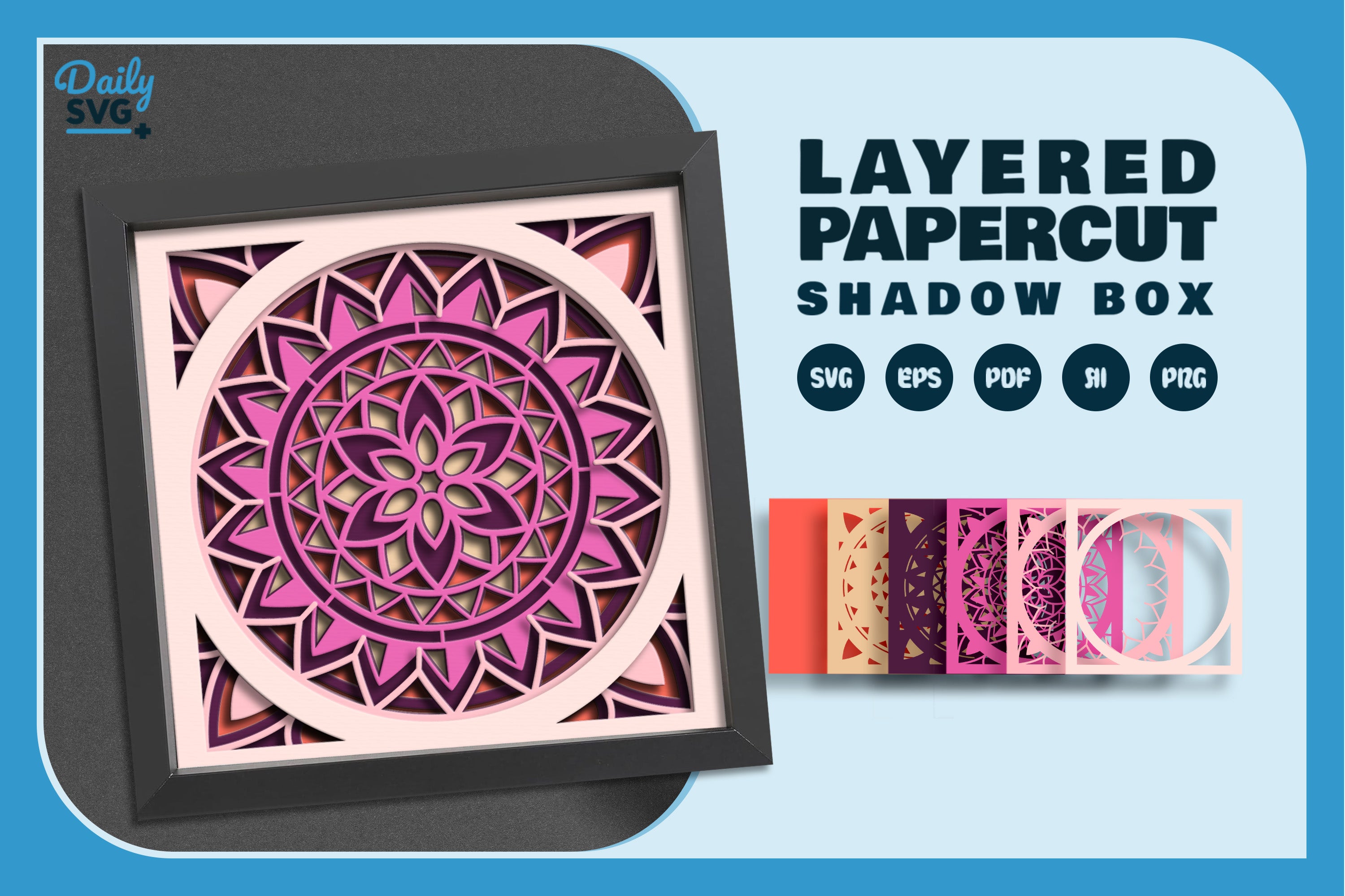 Sweet Mandala Papercut SVG Bundle