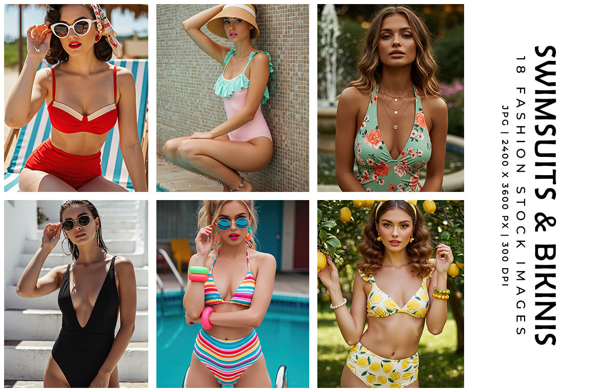Swimsuits and Bikinis - Stock Images