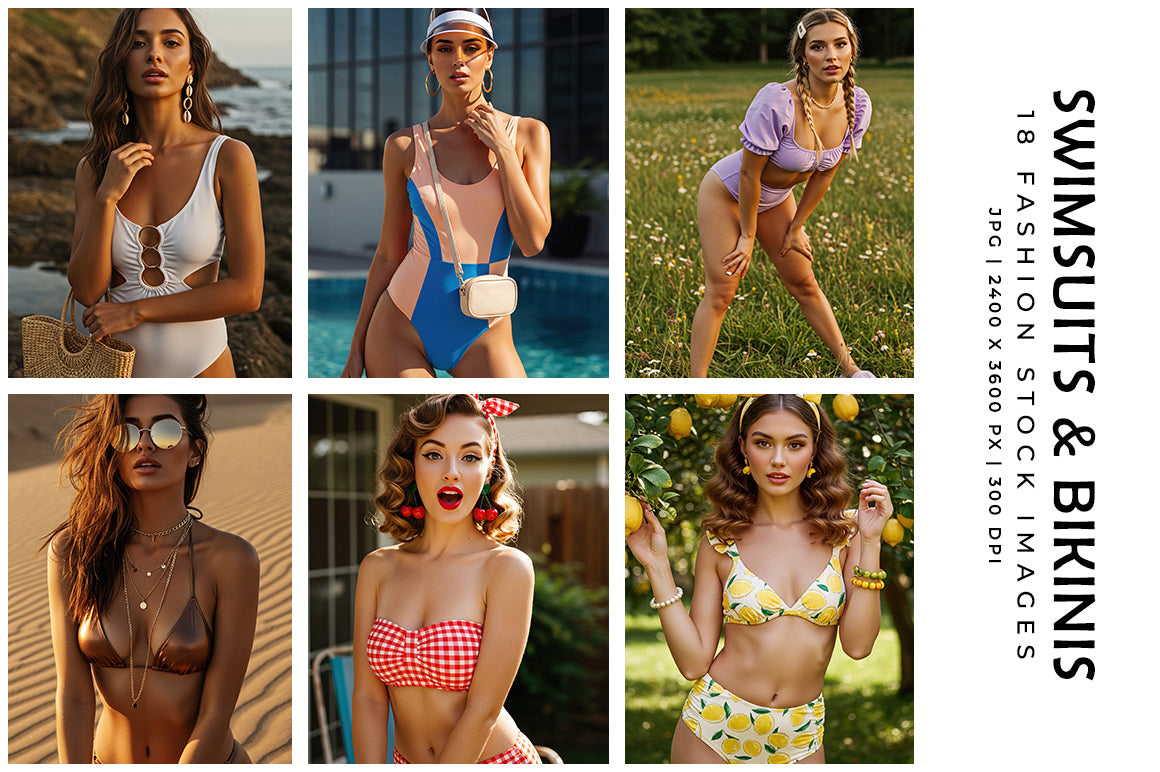 Swimsuits and Bikinis - Stock Images