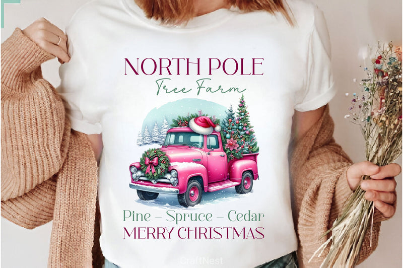 North Pole Christmas Tree Farm Clipart Bundle - CraftNest - Digital Crafting and Art