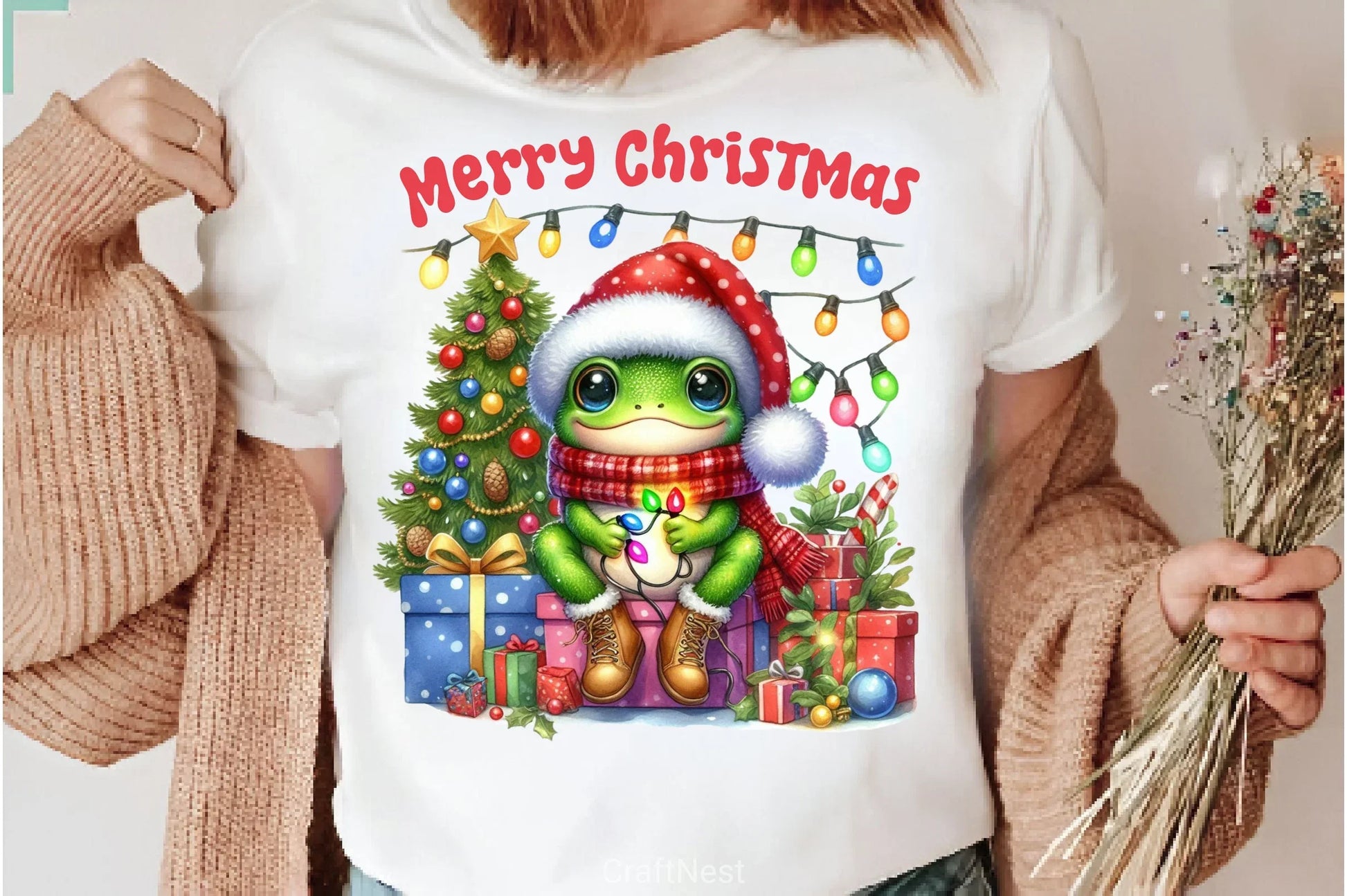 Frog Christmas Merry Christmas Clipart Bundle 2 - CraftNest - Digital Crafting and Art