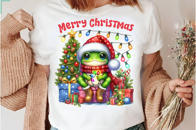 Frog Christmas Merry Christmas Clipart Bundle 2 - CraftNest - Digital Crafting and Art