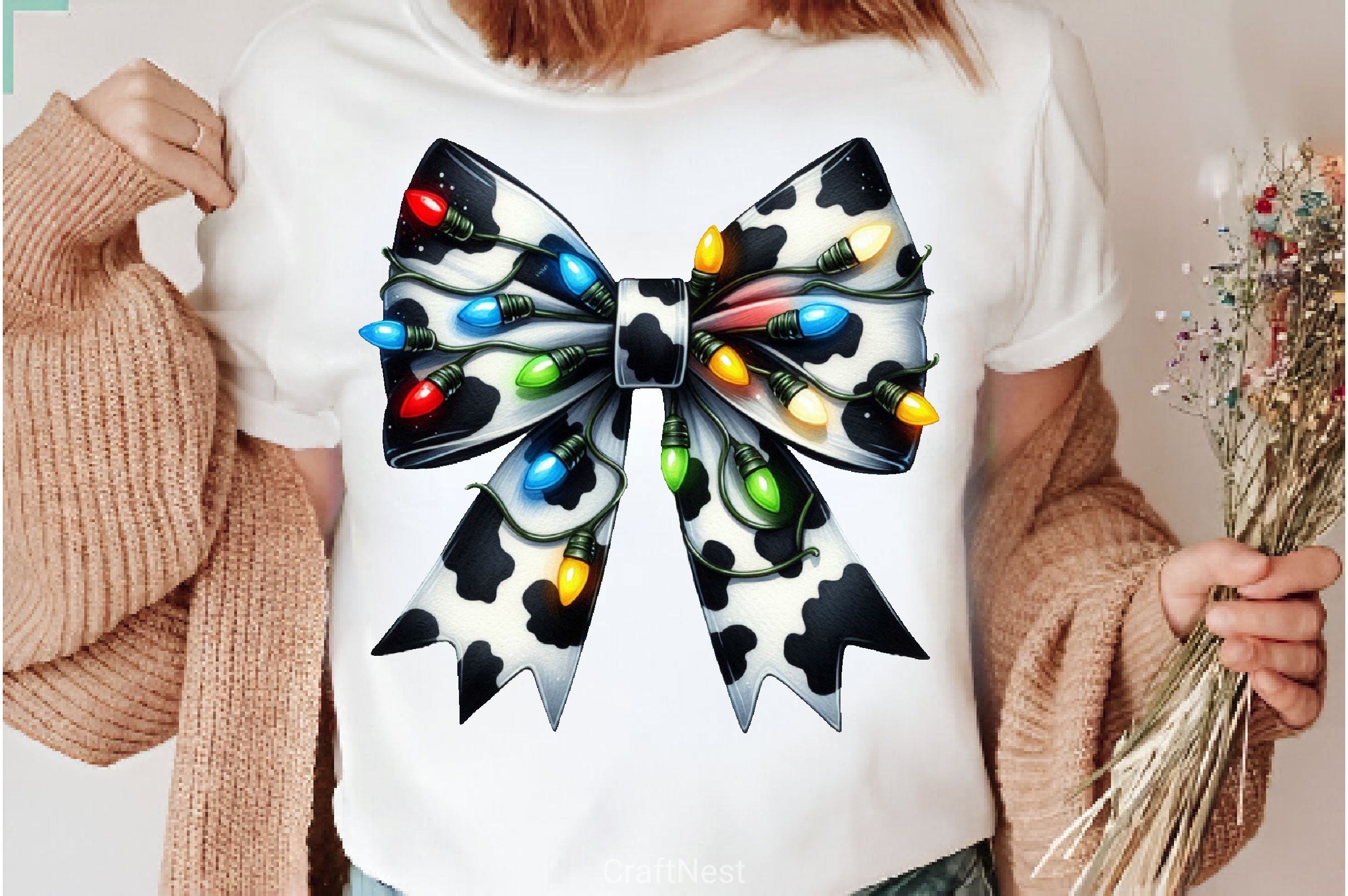 Coquette Christmas Bow Lights Bow Clipart Bundle 2 - CraftNest - Digital Crafting and Art