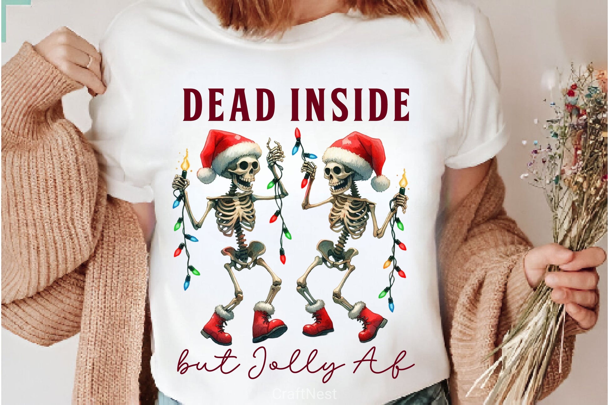 Dead Inside But Jolly AF Christmas Tree Clipart Bundle 2 - CraftNest - Digital Crafting and Art