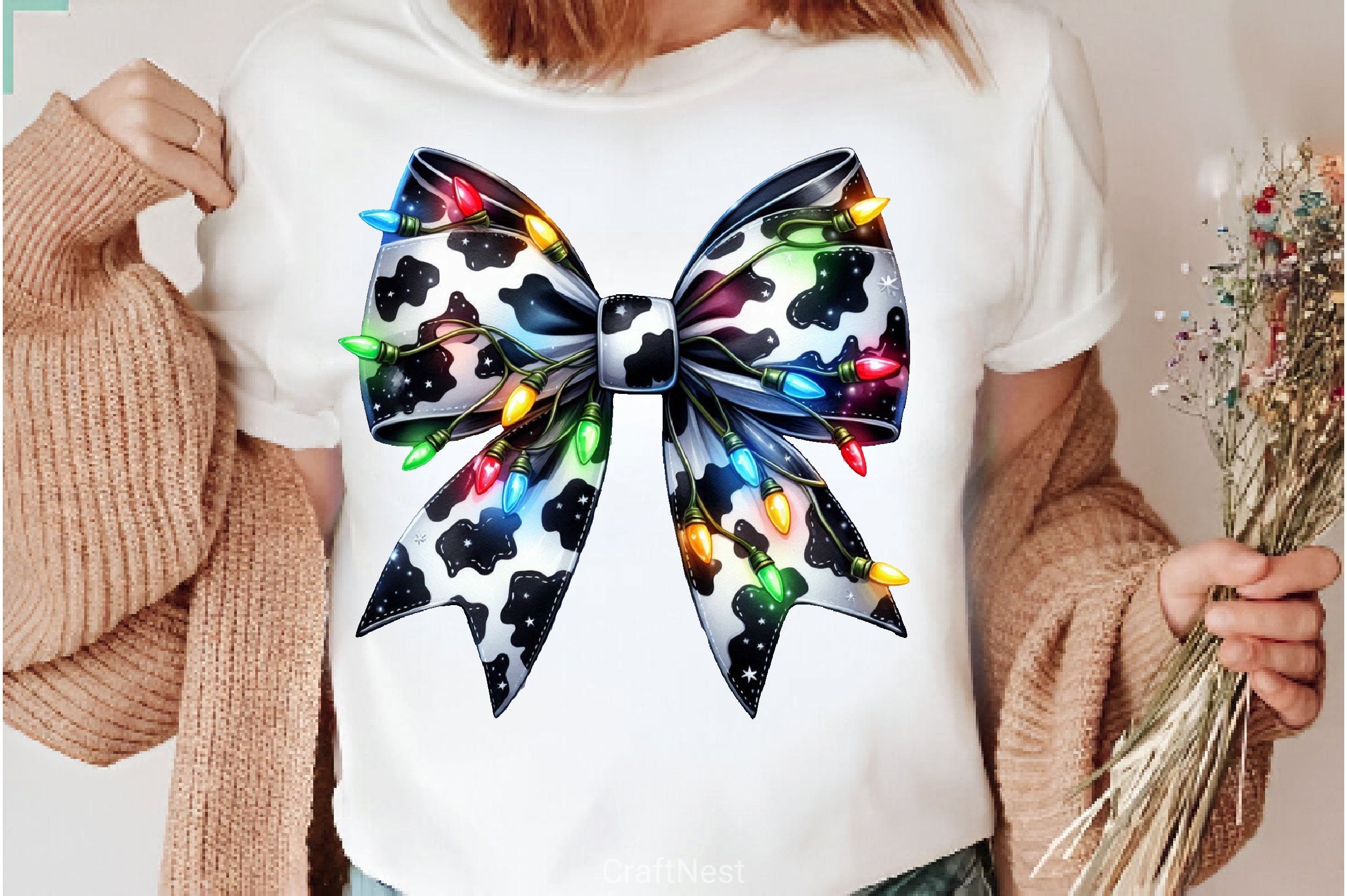 Coquette Christmas Bow Lights Bow Clipart Bundle - CraftNest - Digital Crafting and Art