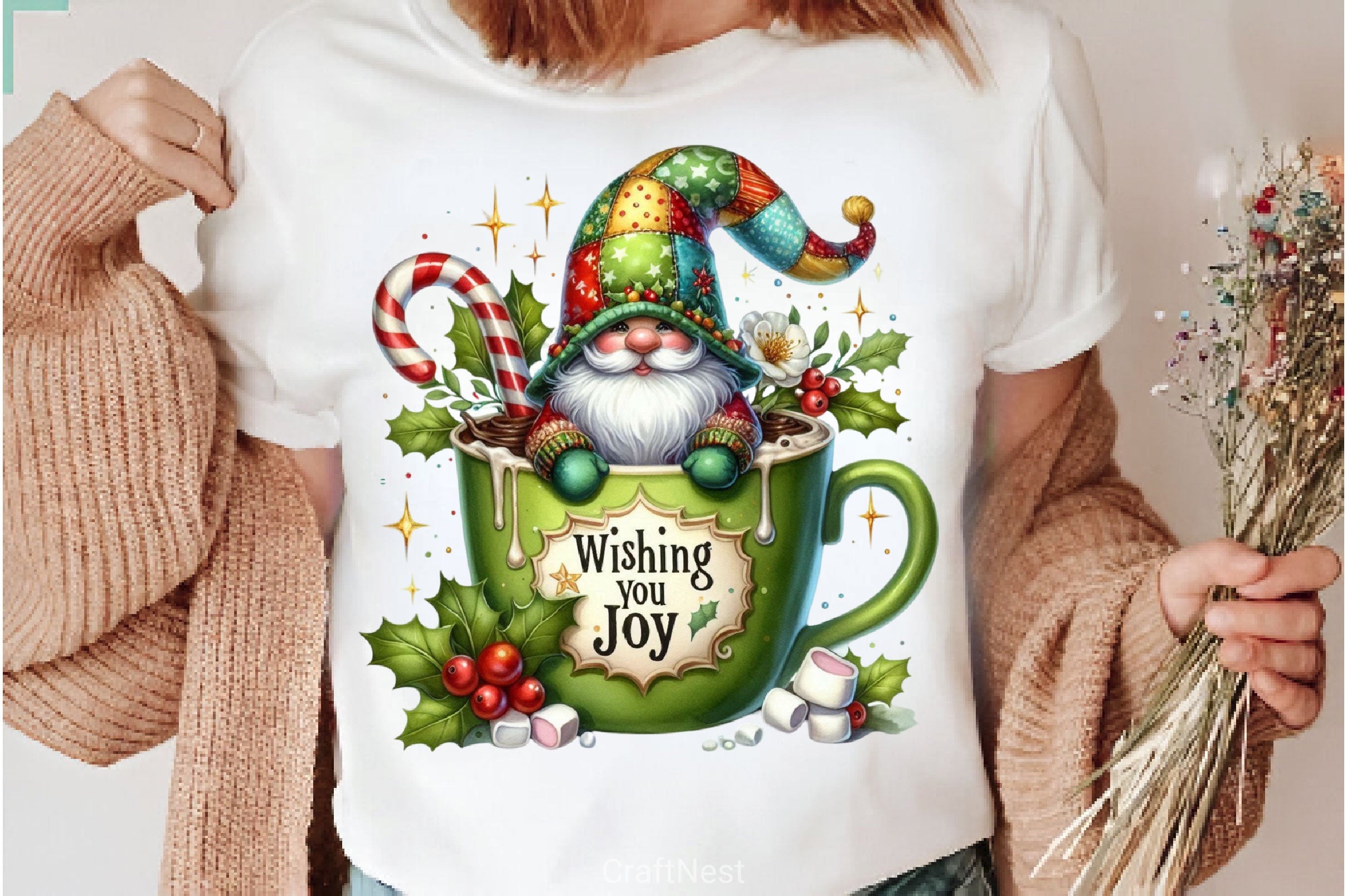 Christmas Hot Cocoa Gnomes Clipart Bundle - CraftNest - Digital Crafting and Art