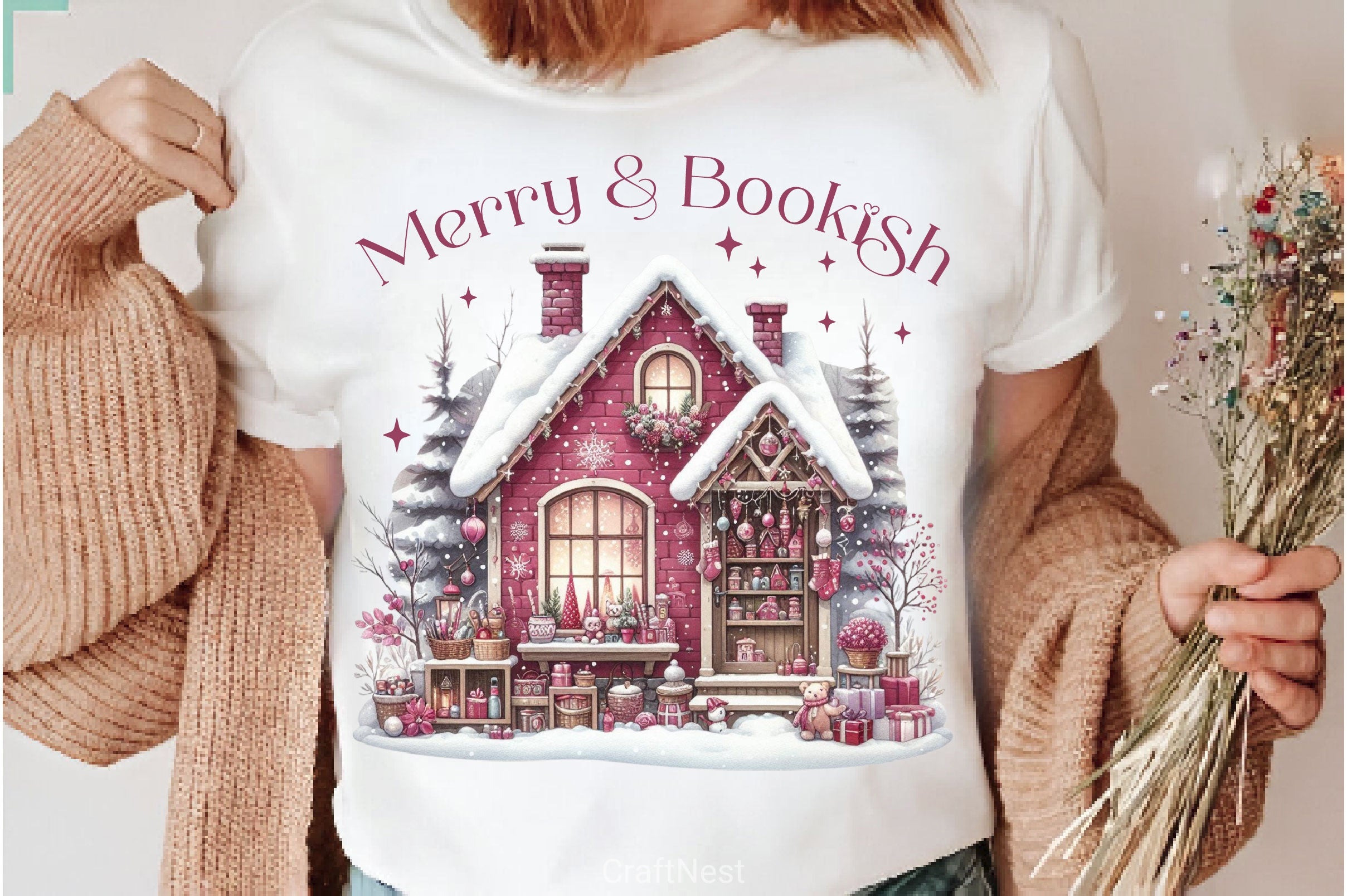 Merry & Bookish Merry Christmas Clipart Bundle - CraftNest - Digital Crafting and Art