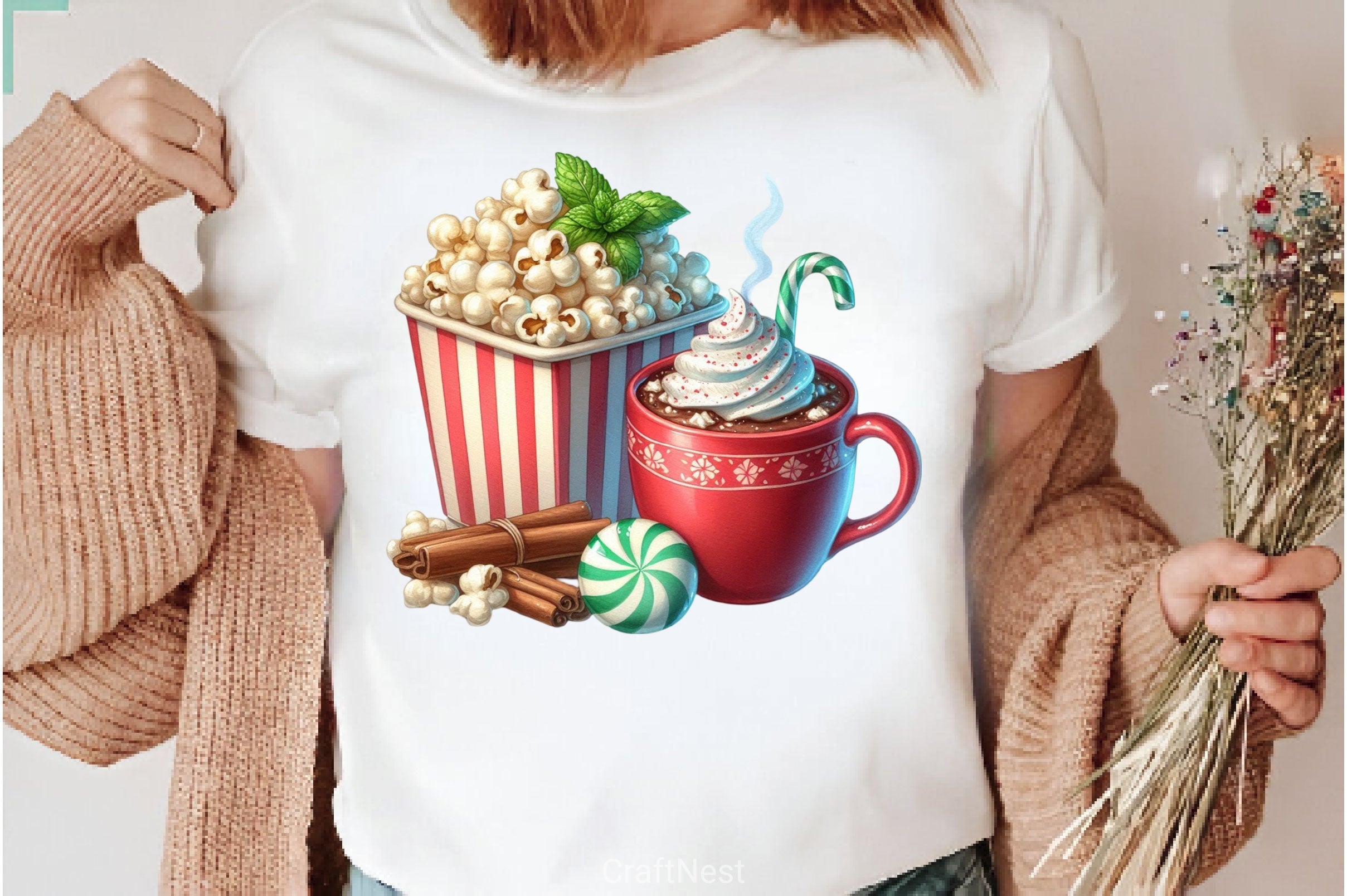 Christmas Popcorn Coffee Clipart Bundle 2 - CraftNest - Digital Crafting and Art