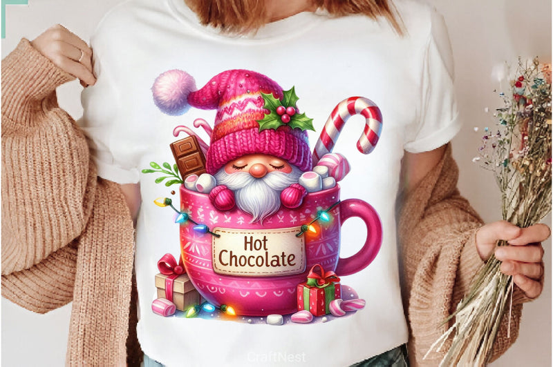 Christmas Hot Cocoa Gnomes Clipart Bundle 1 - CraftNest - Digital Crafting and Art