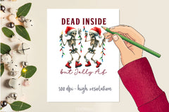 Dead Inside But Jolly AF Christmas Tree Clipart Bundle 2 - CraftNest - Digital Crafting and Art