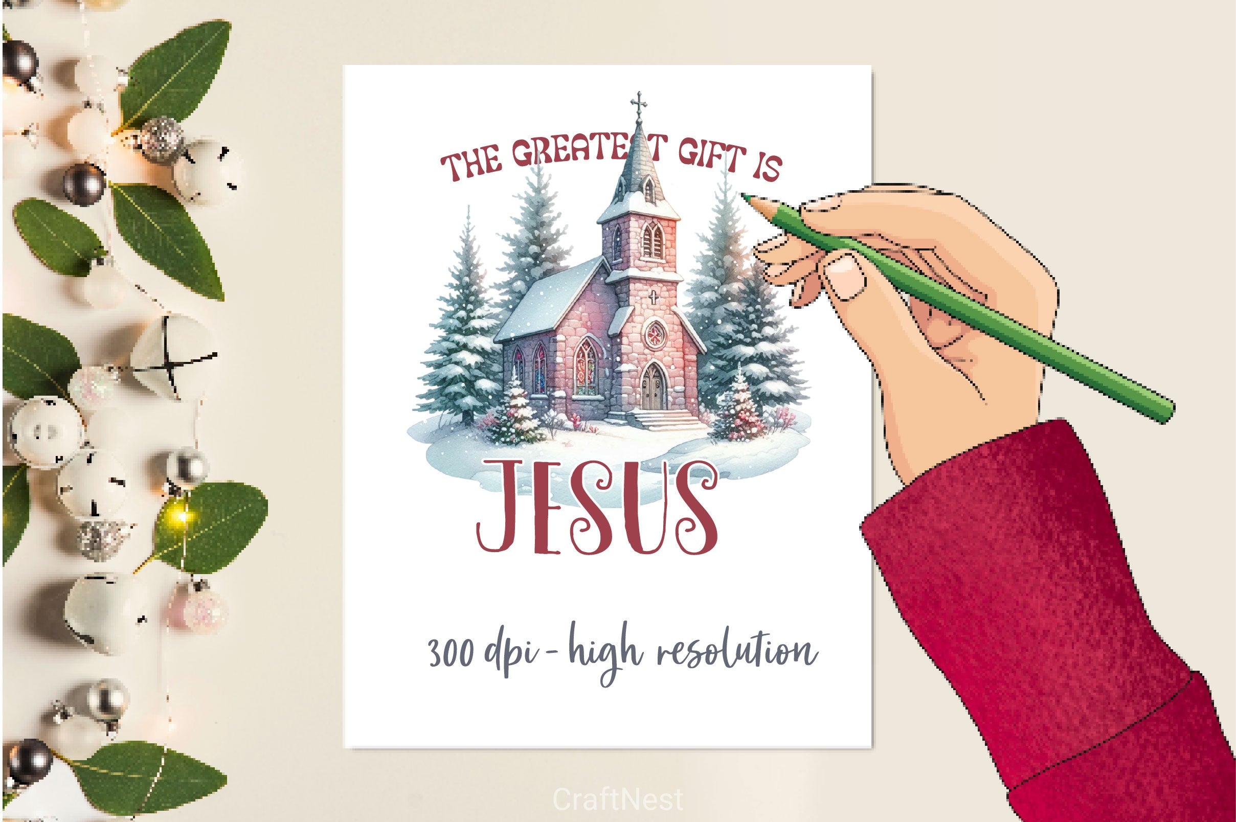 The Greatest Gift Is Jesus Clipart Bundle 2 - CraftNest - Digital Crafting and Art