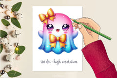 Cute Ghost Clipart Bundle 3 - CraftNest - Digital Crafting and Art