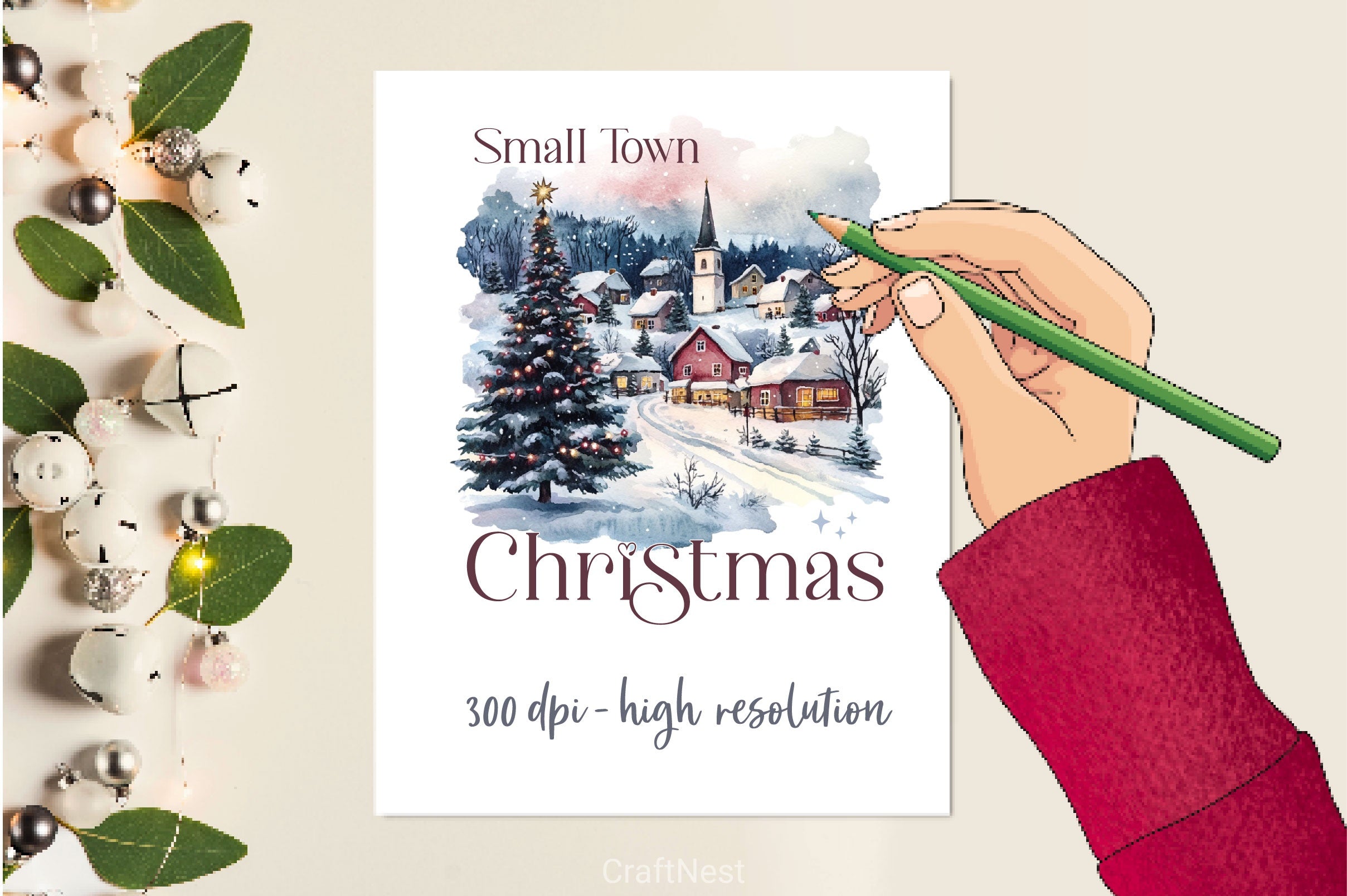 Small Town Christmas Clipart Bundle 2 - CraftNest - Digital Crafting and Art