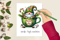 Christmas Hot Cocoa Gnomes Clipart Bundle 2 - CraftNest - Digital Crafting and Art