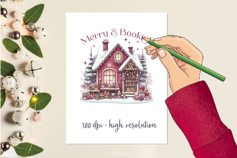 Merry & Bookish Merry Christmas Clipart Bundle - CraftNest - Digital Crafting and Art