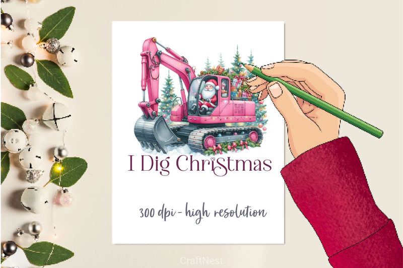 I Dig Christmas Merry Christmas Clipart Bundle 3 - CraftNest - Digital Crafting and Art