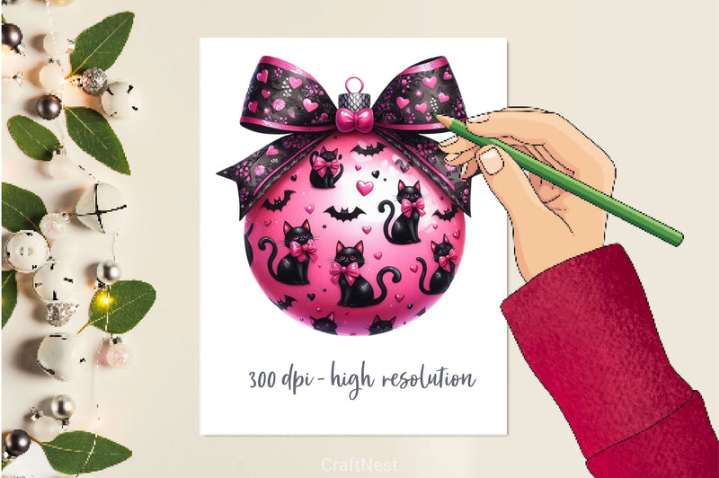 Gothic Baubles Halloween Clipart Bundle - CraftNest - Digital Crafting and Art