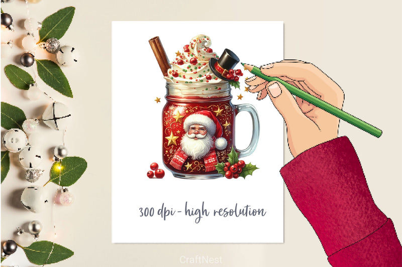 Christmas Popcorn Coffee Clipart Bundle 3 - CraftNest - Digital Crafting and Art