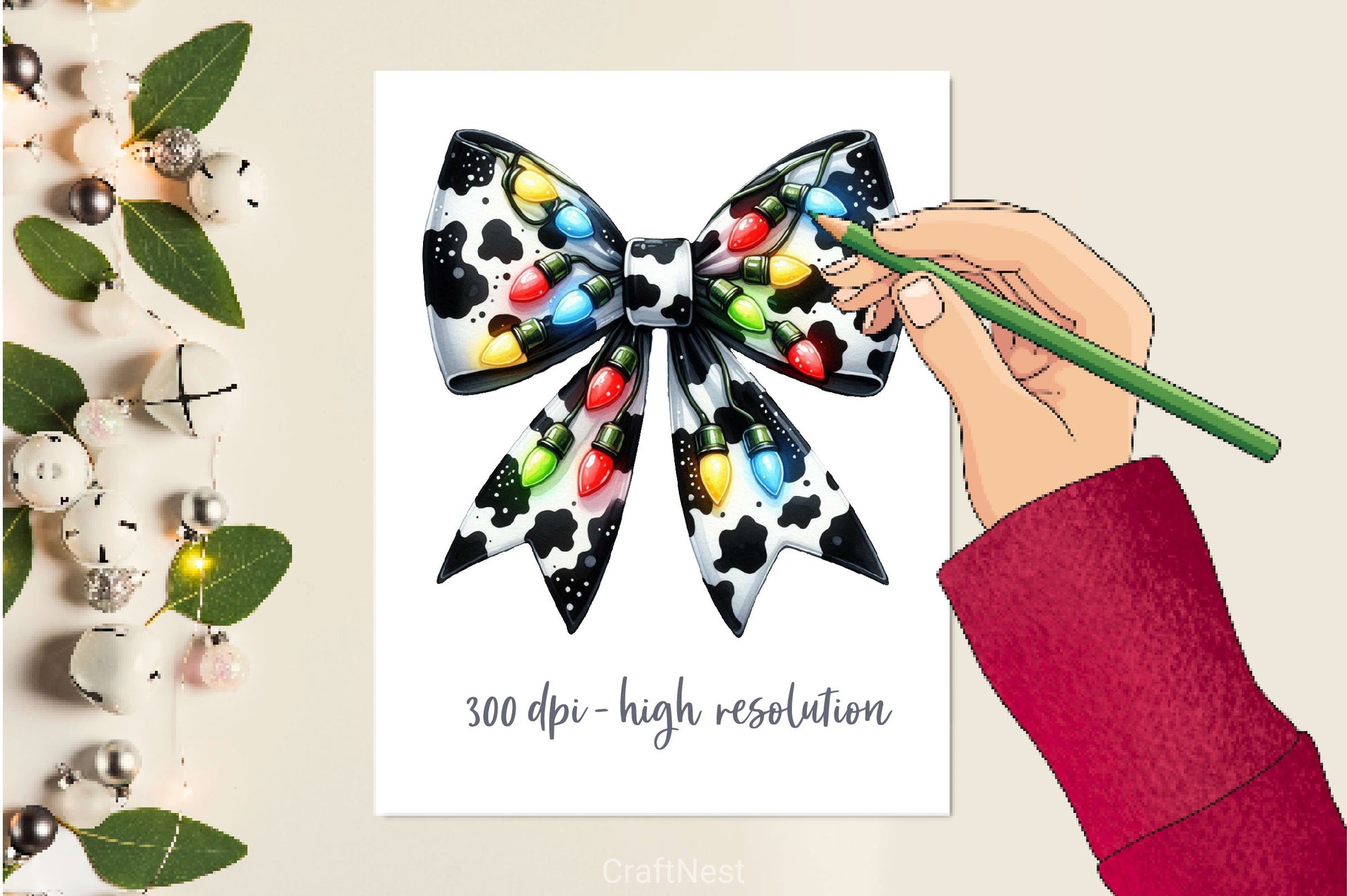 Coquette Christmas Bow Clipart Bundle 2 - CraftNest - Digital Crafting and Art