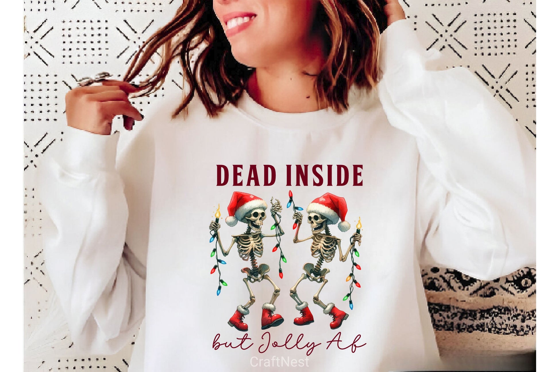 Dead Inside But Jolly AF Christmas Tree Clipart Bundle 2 - CraftNest - Digital Crafting and Art