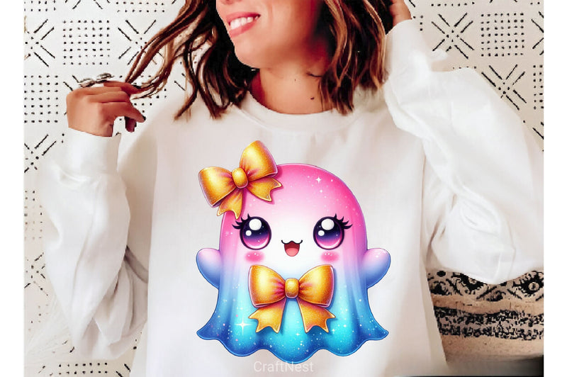 Cute Ghost Clipart Bundle 3 - CraftNest - Digital Crafting and Art