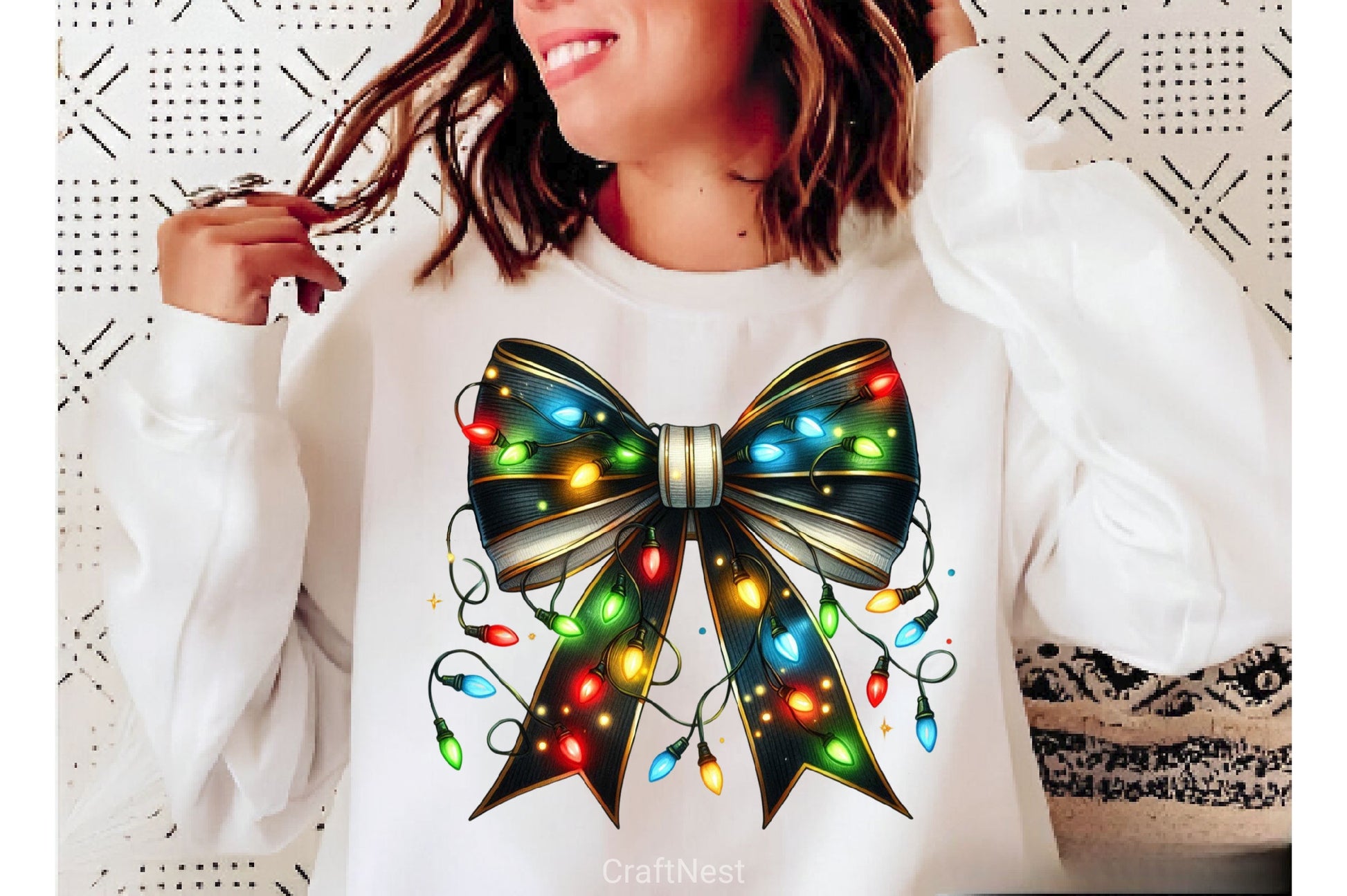 Coquette Christmas Bow Lights Bow Clipart Bundle 4 - CraftNest - Digital Crafting and Art