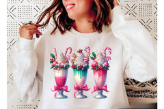 Christmas Ice Cream Cherry Milkshake Clipart Bundle 4 - CraftNest - Digital Crafting and Art
