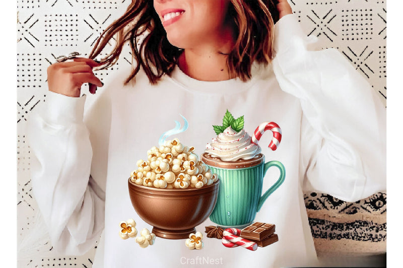 Christmas Ice Cream Cherry Milkshake Clipart Bundle 2 - CraftNest - Digital Crafting and Art