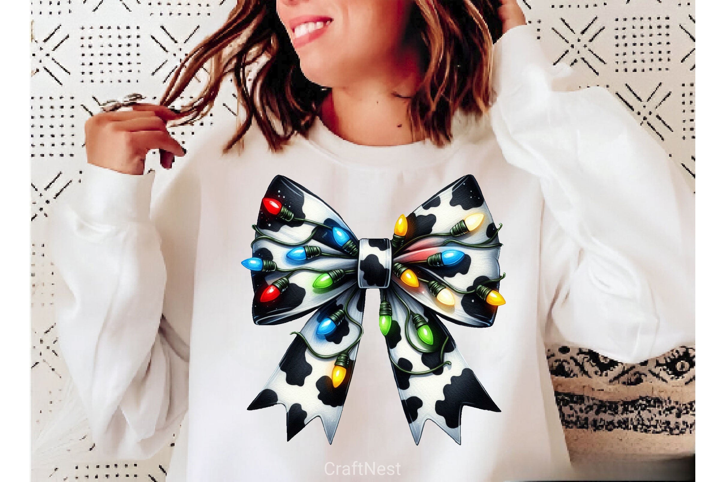 Coquette Christmas Bow Lights Bow Clipart Bundle 2 - CraftNest - Digital Crafting and Art