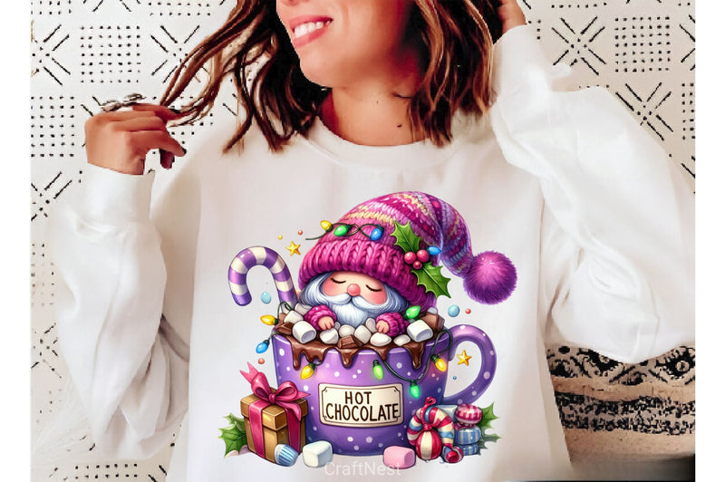 Christmas Hot Cocoa Gnomes Clipart Bundle 5 - CraftNest - Digital Crafting and Art