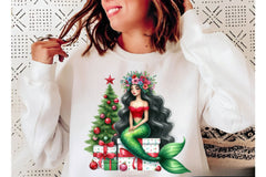 Christmas Girl Mermaid Clipart Bundle - CraftNest - Digital Crafting and Art