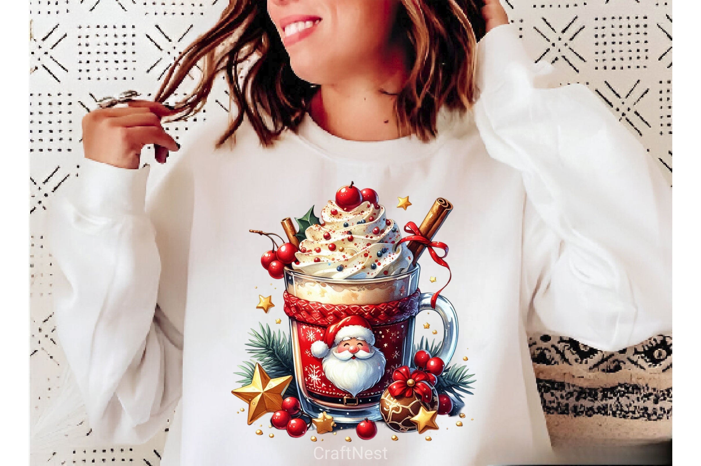 Christmas Ice Cream Cherry Milkshake Clipart Bundle 5 - CraftNest - Digital Crafting and Art